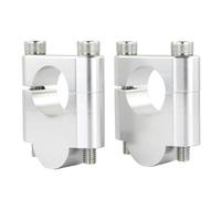 SEQLTWFC Compatible con Can-Am DS450 Arctic Cat1000 Thundercat DVX400 Abrazaderas de Montaje for elevadores de Manillar de Motocicleta de 7/8" y 22 mm(Silver Riser 30mm)