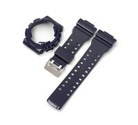 SEQLTWFC Compatible con Casio G-Shock GA-100/110/120 GA-140 GD-100/110/120 GLS-100 GAX-100 Correa de silicona de repuesto con bisel y correa de reloj(Royal blue)