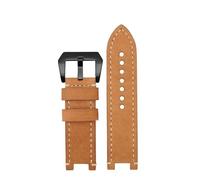 SEQLTWFC Compatible con Casio G-SHOCK GST-B100/W300/400 S110/S120/W130L Correa de reloj de cuero Cóncava Deportiva Correa de línea manual con muescas for hombre 26 mm(Khaki a-black)