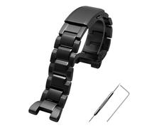 SEQLTWFC Compatible con la correa de reloj Casio G-Shock GST-210 GST-W300 GST-400G GST-B100 S100D/S110D/W110 pulsera de correa de acero inoxidable(Noir)