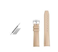 SEQLTWFC Compatible con Rolex Omega X Swatch Joint MoonSwatch Constellation Correa de reloj de goma Deportes impermeables Correa de reloj Curvedor de 20 mm BANDA suave(Khaki silver clasp)