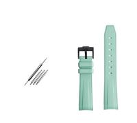 SEQLTWFC Compatible con Rolex Omega X Swatch Joint MoonSwatch Constellation Correa de reloj de goma Deportes impermeables Correa de reloj Curvedor de 20 mm BANDA suave(Green black clasp)