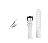 SEQLTWFC Compatible con Rolex Omega X Swatch Joint MoonSwatch Constellation Correa de reloj de goma Deportes impermeables Correa de reloj Curvedor de 20 mm BANDA suave(White silver clasp)