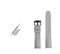 SEQLTWFC Compatible con Rolex Omega X Swatch Joint MoonSwatch Constellation Correa de reloj de goma Deportes impermeables Correa de reloj Curvedor de 20 mm BANDA suave(Gray black clasp)
