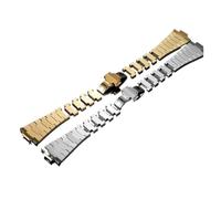 SEQLTWFC Correa de acero de precisión compatible con Tissot PRX Super Player T137410 T137407 for hombre (27 x 12 mm) y mujer (24 x 11 mm).(Golden buckle,Men 27X12mm)