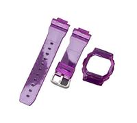 SEQLTWFC Correa de caja modificada compatible con Casio G-Shock DW-5600/5000/5030 GW-M5610 G-5600 GLX-5600 Reemplazar accesorios de correa de reloj de silicona de resina(Purple,5610)