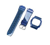 SEQLTWFC Correa de caja modificada compatible con Casio G-Shock DW-5600/5000/5030 GW-M5610 G-5600 GLX-5600 Reemplazar accesorios de correa de reloj de silicona de resina(Blue,5610)