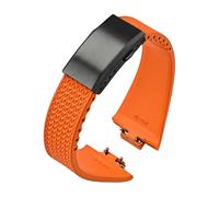 SEQLTWFC Correa de caucho fluorado compatible con Tissot PRX Series Super Player 35 mm 40 mm FKM Mujeres Hombres Correa de reloj con hebilla plegable de liberación rápida 11 mm 12 mm(Orange02,11mm)