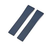 SEQLTWFC Correa de caucho fluorado nueva, pulsera con hebilla plegable FKM de alto grado de 18/19/20/21/22mm, Compatible con la correa de reloj Patek Philippe Omega Rolex(Royal blue No buckle,20mm)