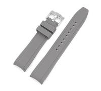 SEQLTWFC Correa de caucho suave 20 mm 22 mm Compatible con Rolex Submariner Sport Buceo Correa de reloj de silicona Compatible con Citizen Compatible con Omega MoonSwatch Compatible con Seiko 5(Grey,2