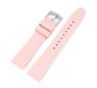 SEQLTWFC Correa de caucho suave 20 mm 22 mm Compatible con Rolex Submariner Sport Buceo Correa de reloj de silicona Compatible con Citizen Compatible con Omega MoonSwatch Compatible con Seiko 5(Pink,2