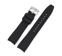 SEQLTWFC Correa de caucho suave 20 mm 22 mm Compatible con Rolex Submariner Sport Buceo Correa de reloj de silicona Compatible con Citizen Compatible con Omega MoonSwatch Compatible con Seiko 5(Noir,2