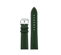 SEQLTWFC Correa de cuero compatible con Breitling AVENGER SB0147/A17328 de 22 mm, correa de lona suave con grano negro, verde, azul y amarillo.(Green-silver)