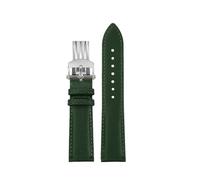 SEQLTWFC Correa de cuero compatible con Breitling AVENGER SB0147/A17328 de 22 mm, correa de lona suave con grano negro, verde, azul y amarillo.(1Green-silver)