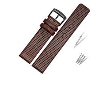 SEQLTWFC Correa de cuero Compatible con relojes Citizen BM8475/AW0015-08E/AW0010 correa de 20mm 22mm correa negra marrón con hebilla de acero(Brown black clasp,20mm)