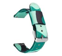 SEQLTWFC Correa de nailon de camuflaje, pulsera deportiva inteligente Universal de liberación rápida de 18mm, 20mm, 22mm y 24mm, Compatible con Huawei y Samsung(Light Green Camo01,22mm)