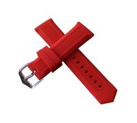 SEQLTWFC Correa de reloj 12 mm, 14 mm, 16 mm, 18 mm, 19 mm, 20 mm, 22 mm, 24 mm, 26 mm, 28 mm, naranja, compatible con correas de reloj de buceo de caucho de silicona Omega, pulseras(Red,19mm)