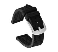 SEQLTWFC Correa de reloj compatible con Omega Tissot MIDO IWC de 20 mm, 22 mm y 24 mm con base de goma FKM y nailon. Accesorios for pulseras.(All Black-Silver,22mm)