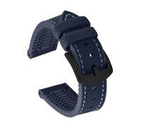 SEQLTWFC Correa de reloj compatible con Omega Tissot MIDO IWC de 20 mm, 22 mm y 24 mm con base de goma FKM y nailon. Accesorios for pulseras.(Blue White-Black,22mm)