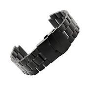 SEQLTWFC Correa de reloj de acero inoxidable compatible con la serie G-SHOCK GST-B200 GST-B200D Correa de reloj for hombre 24 * 16 mm Extremo de orejeta Pulsera negra plateada BANDA(A-black)