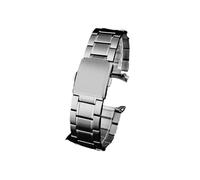 SEQLTWFC Correa de reloj de acero inoxidable con extremo curvado compatible con Casio MTP-1374 MTP-1375 Correa de acero sólido Correa de reloj especial a juego(MTP-1375-matte)