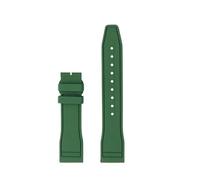 SEQLTWFC Correa de reloj de caucho fluorado compatible con MIDO MULTIforT TV, modelo M049.526. Correa de reloj de 22 mm con junta recta for hombre.(Green-Nobuckle)