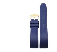 SEQLTWFC Correa de reloj de caucho fluorado de calidad compatible con Rolex Tudor, pulsera negra y verde, correa de reloj deportivo de 20 mm y 22 mm con barra de resorte de liberación rápida(Blue gold