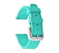 SEQLTWFC Correa De Reloj De Caucho Fluorado FKM De 20/21/22 Mm, De Liberación Rápida, Compatible Con Relojes Inteligentes Rolex, Dive, Huawei Y Samsung.(Cyan,21mm)