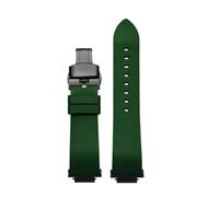 SEQLTWFC Correa de reloj de caucho fluorado FKM GBA-800 compatible con CASIO GBD-800 GMD-800 GMA-800 GA-800, correa de reloj deportiva de silicona for hombre.(Green black)
