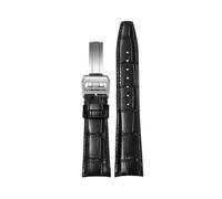 SEQLTWFC Correa de reloj de cuero compatible con IWC Pilot Portuguese Portofino, correa de reloj de piel de vaca, 20 mm, 22 mm, pulsera compatible con correa(Coal Black,20mm)