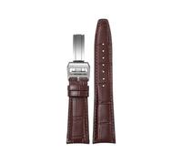 SEQLTWFC Correa de reloj de cuero compatible con IWC Pilot Portuguese Portofino, correa de reloj de piel de vaca, 20 mm, 22 mm, pulsera compatible con correa(WHITE BLACK,22mm)