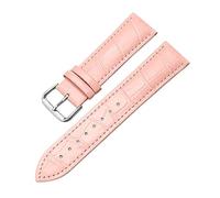 SEQLTWFC Correa de reloj de cuero de repuesto Universal, correa de cuero for hombres y mujeres, 12mm, 14mm, 16mm, 18mm, 19mm, 20mm, 21mm y 22mm(Pink,22mm)