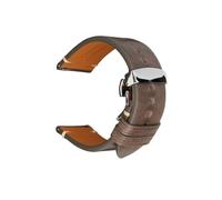 SEQLTWFC Correa de reloj de cuero genuino de 18 mm, 20 mm, 22 mm, 24 mm, compatible con Garmin Huawei Samsung Galaxy Man Correa de reloj de liberación rápida para mujer, 19mm