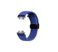 SEQLTWFC Correa de reloj de nailon elástico compatible con Casio Farmhouse Oak GA-2100/2110 GM-2100, correa magnética, accesorios de pulsera.(Blue-silver,GM-2100)