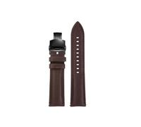 SEQLTWFC Correa de reloj de piel de vaca negra de 20 mm y 22 mm compatible con Armani Black Knight AR1918 AR1981 AR2447 AR60008 Fossil FS5061 FS5237 ME3052(1brown-black,20mm)