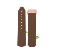 SEQLTWFC Correa de reloj de silicona resistente al agua for mujer, compatible con BIG BANG, de 20 a 13 mm, accesorios de pulsera de goma.(Brown RG and Tools)