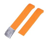 SEQLTWFC Correa de silicona compatible con Tissot 1853 Tengzhi T-Touch original T013 Correa de reloj de caucho T047T081T33 Correas de reloj impermeables negras y naranjas(Orange-silver,20mm)