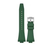SEQLTWFC Correa de silicona de caucho de 11 mm y 12 mm compatible con Tissot PRX Series Super Player T137.407/T137.410 correa de reloj de liberación rápida for hombres y mujeres(Green01,12mm)