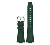 SEQLTWFC Correa de silicona de liberación rápida compatible con Tissot PRX T137.407/T137.410 Super Player 40 mm pulsera de goma convexa for reloj de hombre de 12 mm(Green)