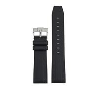 SEQLTWFC Correa de silicona líquida de 22 mm Compatible con Swatch X Blancpain Fifty Fathoms Buceo Cinco Océanos Reloj Pulsera Hombres Mujeres(Noir)