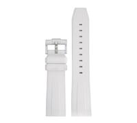 SEQLTWFC Correa de silicona líquida de 22 mm Compatible con Swatch X Blancpain Fifty Fathoms Buceo Cinco Océanos Reloj Pulsera Hombres Mujeres(Bianco)