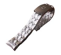SEQLTWFC Correas de Reloj Compatible con 1853 PRC200 T17 T461 T055 T014 Correa con Cierre Plegable for Hombres Accesorios for Relojes Cadena de Correa de Reloj de Acero Inoxidable(Silver,20mm)