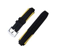 SEQLTWFC Correas de reloj de silicona suave compatibles con Tissot Sport 1853 TRACE Accesorios for correas de reloj LUG de 19 mm Rojo Azul Naranja Amarillo Línea negra(Yellow line)