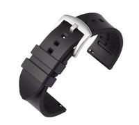 SEQLTWFC FKM Correa de Reloj de Goma Fluoro Hombres Mujeres Pulsera de Silicona de Buceo Deportivo Compatible con Omega Compatible con Seiko Rolex Water Ghost Correa 20 mm 22 mm(Noir,20mm)