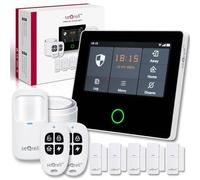 seQrell, Kit Alarma Casa con Aviso al Movil, Sistema de Alarma para Casa WiFi y 4G gsm sin cuotas con Pantalla Táctil 4.3” y Batería de 1500 mAh, Aplicación Tuya Smart Life, Alexa y Google, SQ4324C