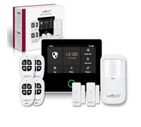seQrell, Kit Alarma para Casa gsm 4G e WiFi sin cuotas, Alarma casa con Aviso al movil con Pantalla Táctil y Batería de 1500mAh. Funciona con Alexa y Google, Aplicación Tuya Smart Life, SQ4324F