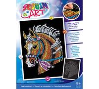 Sequin Art- Kit de Bricolaje para Niños, Caballo, CREA Bello Arte Colorido con Lentejuelas, Multicolor (5013-1517)