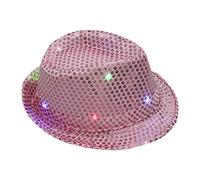 Sequin Bowler Hat for Women Men Western Jazz Dance Hat Fancy Dress Disco Hip-Hop Shiny Cap Unisex Cowboy Fedora Hat for Performances New Years Eve Outfit