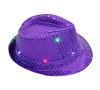 Sequin Bowler Hat for Women Men Western Jazz Dance Hat Fancy Dress Disco Hip-Hop Shiny Cap Unisex Cowboy Fedora Hat for Performances New Years Eve Outfit