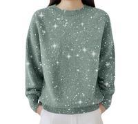 Sequin Sweaters for Women Dressy Casual Christmas Holiday Party Tops Elegant New Years Eve Outfit Knit Sparkly Shirt